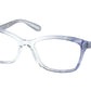 Coach HC6181 Rectangle Eyeglasses  5655-TRANSPARENT BLUE OMBRE 52-17-140 - Color Map blue