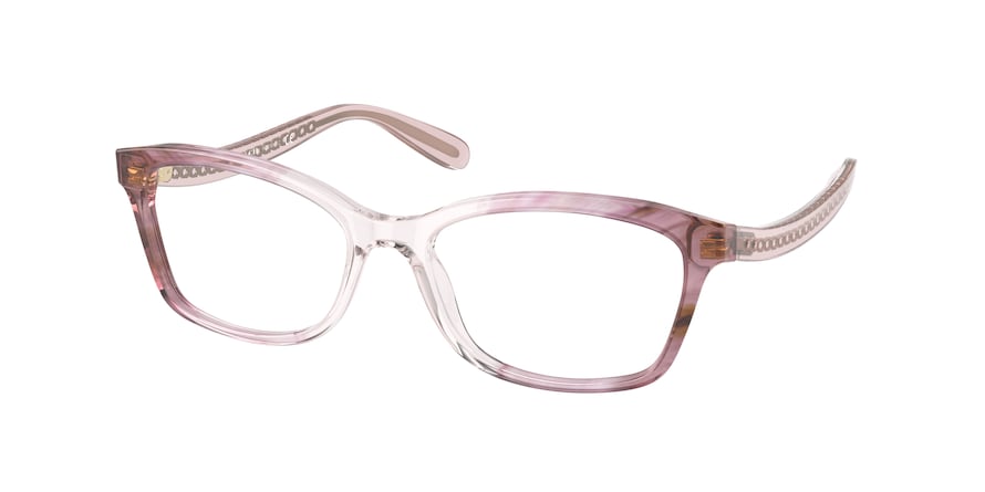 Coach HC6181 Rectangle Eyeglasses  5656-TRANSPARENT PINK OMBRE 54-17-140 - Color Map pink