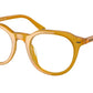 Coach HC6189U Phantos Eyeglasses  5251-MILKY AMBER 50-21-145 - Color Map brown
