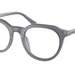 Coach HC6189U Phantos Eyeglasses  5673-MATTE TRANSPARENT DARK GREY 50-21-145 - Color Map grey