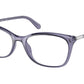 Coach HC6192U Square Eyeglasses  5665-TRANSPARENT PURPLE 54-17-145 - Color Map violet