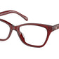Coach HC6196U Butterfly Eyeglasses  5713-TRANSPARENT RED 52-16-140 - Color Map red
