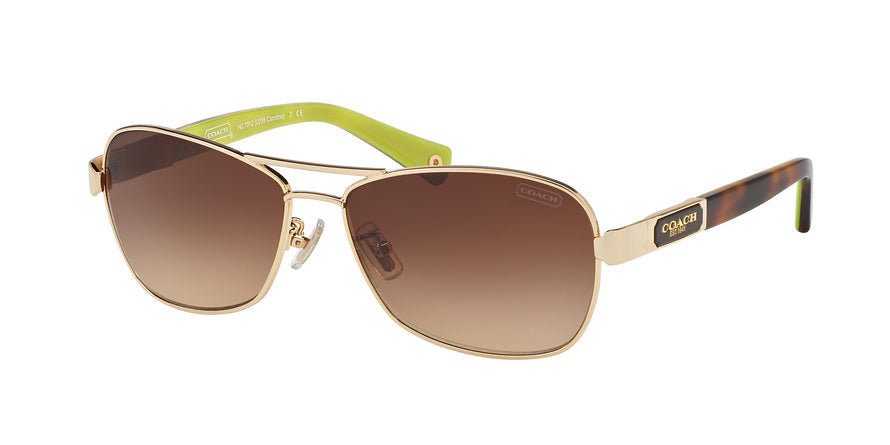 Coach L038 CAROLINE HC7012 Pilot Sunglasses  910013-GOLD 56-14-130 - Color Map gold