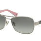 Coach L038 CAROLINE HC7012 Pilot Sunglasses  910211-SILVER 56-14-130 - Color Map silver