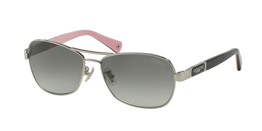Coach L038 CAROLINE HC7012 Pilot Sunglasses  910211-SILVER 56-14-130 - Color Map silver