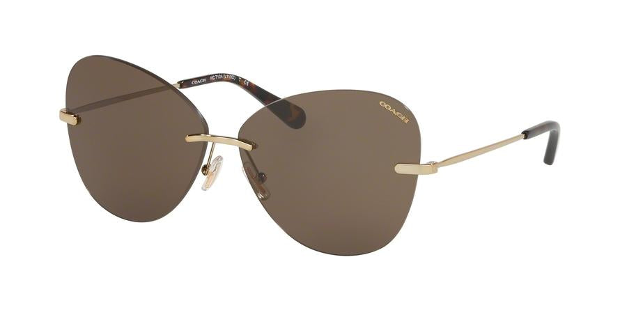 Coach L1102 HC7104 Butterfly Sunglasses  900583-LIGHT GOLD 59-11-140 - Color Map gold
