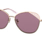 Coach L1167 HC7119 Irregular Sunglasses  93676G-ROSE GOLD 59-16-140 - Color Map pink