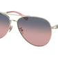 Coach CD474 HC7140 Pilot Sunglasses  90050J-SHINY LIGHT GOLD 61-14-140 - Color Map gold