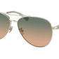 Coach CD474 HC7140 Pilot Sunglasses  900513-SHINY LIGHT GOLD 61-14-140 - Color Map gold