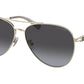 Coach CD474 HC7140 Pilot Sunglasses  90058G-SHINY LIGHT GOLD 61-14-140 - Color Map gold