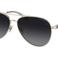 Coach CD474 HC7140 Pilot Sunglasses  9005T3-SHINY LIGHT GOLD 61-14-140 - Color Map gold