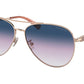 Coach CD474 HC7140 Pilot Sunglasses  93318H-SHINY ROSE GOLD 61-14-140 - Color Map pink