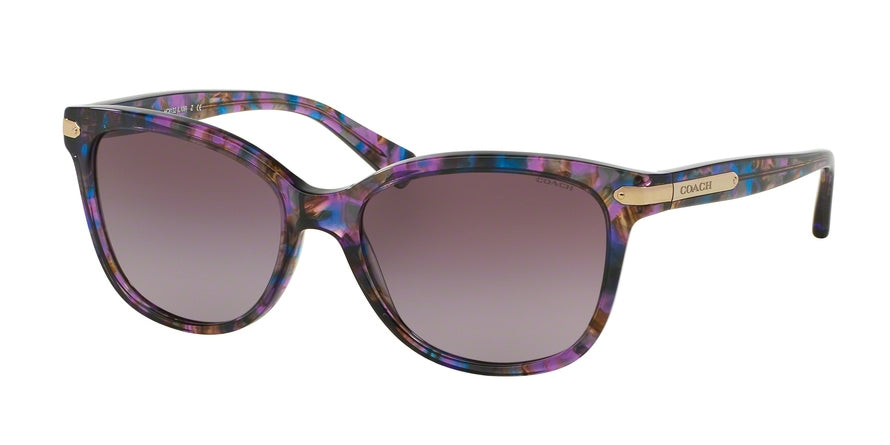 Coach L109 HC8132 Cat Eye Sunglasses  52888H-PURPLE CONFETTI TORTOISE 57-17-135 - Color Map multi