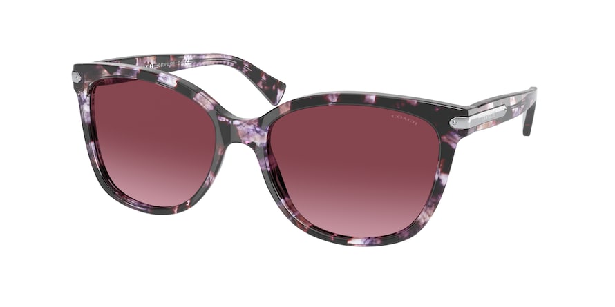 Coach L109 HC8132 Cat Eye Sunglasses  55488H-PURPLE TORTOISE 57-17-135 - Color Map purple/reddish