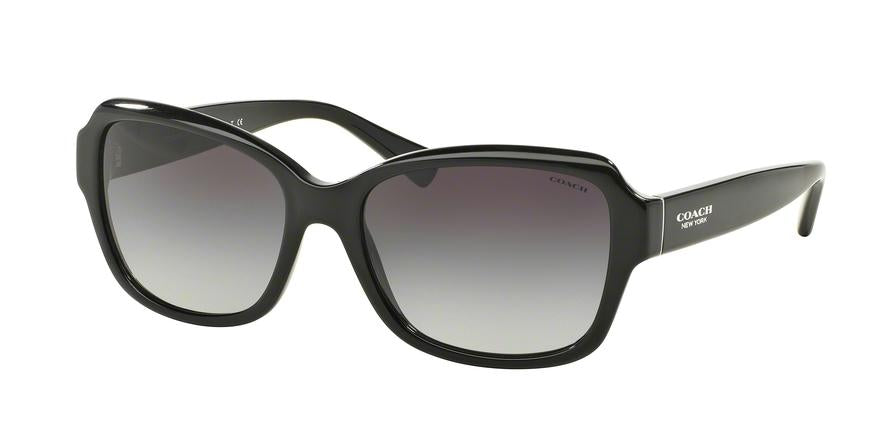 Coach L562 HC8160F Butterfly Sunglasses  500211-BLACK 56-17-135 - Color Map black