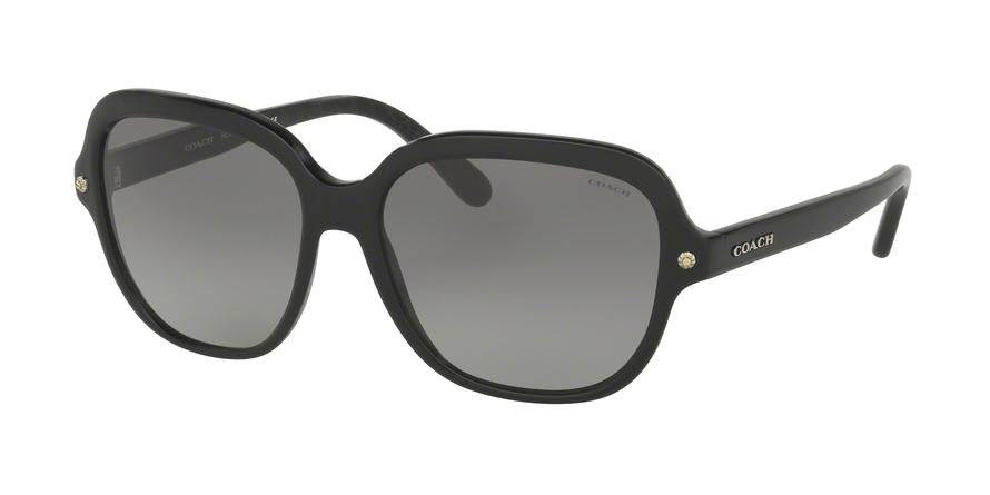 Coach HC8192F Square Sunglasses  542011-BLACK/BLACK GUNMETAL SIG C 56-16-140 - Color Map black