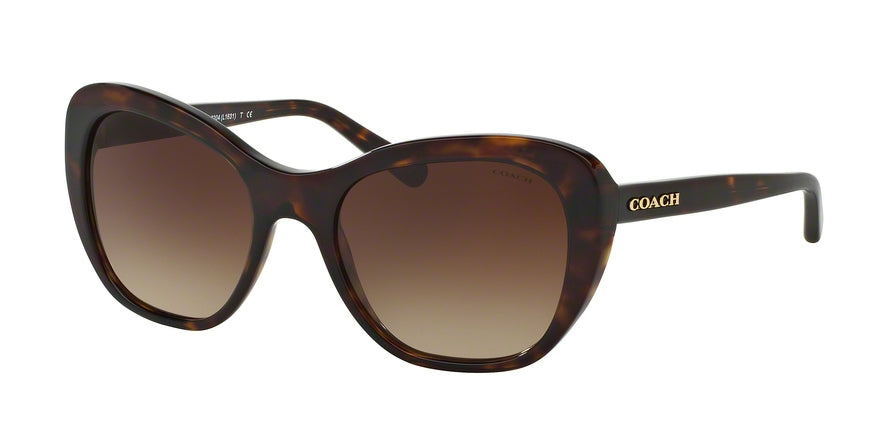 Coach HC8204F Cat Eye Sunglasses  512013-DARK TORTOISE 54-19-140 - Color Map havana