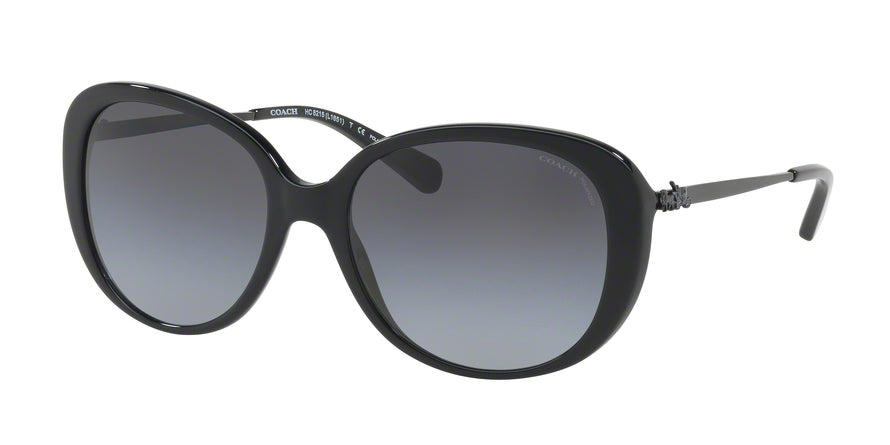 Coach HC8215F Oval Sunglasses  5482T3-BLACK 57-18-140 - Color Map black