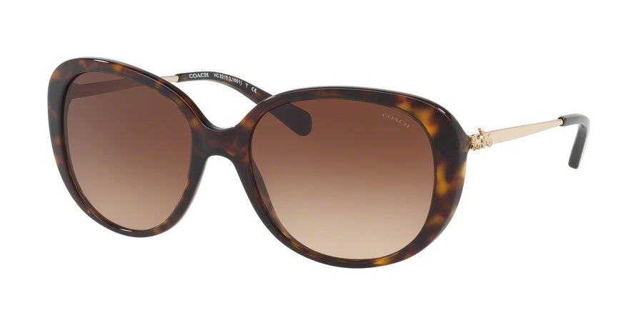 Coach HC8215F Oval Sunglasses  548513-DARK TORTOISE 57-18-140 - Color Map havana