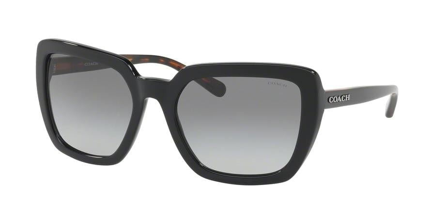 Coach L1654 HC8217 Square Sunglasses  548711-BLACK 57-20-140 - Color Map black