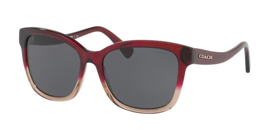 Coach HC8219F Square Sunglasses  548487-RED SAND GRADIENT 56-16-140 - Color Map red