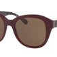 Coach L1008 HC8231 Irregular Sunglasses  550973-OXBLOOD 54-19-140 - Color Map red