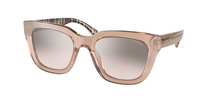 Coach C3449 HC8318 Square Sunglasses  55238Z-MILKY PINK CHAMPAGNE 52-21-140 - Color Map light brown