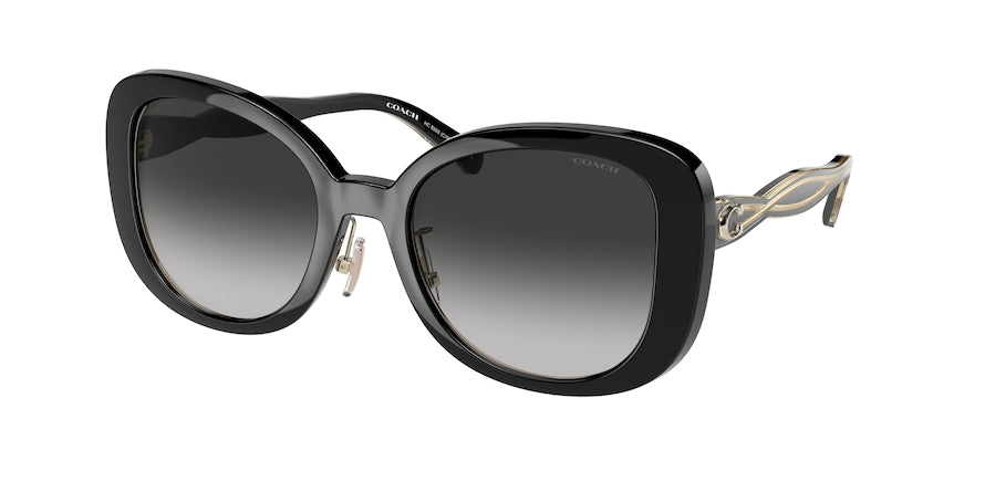 Coach C7995 HC8333 Square Sunglasses  50023C-BLACK 53-20-140 - Color Map black