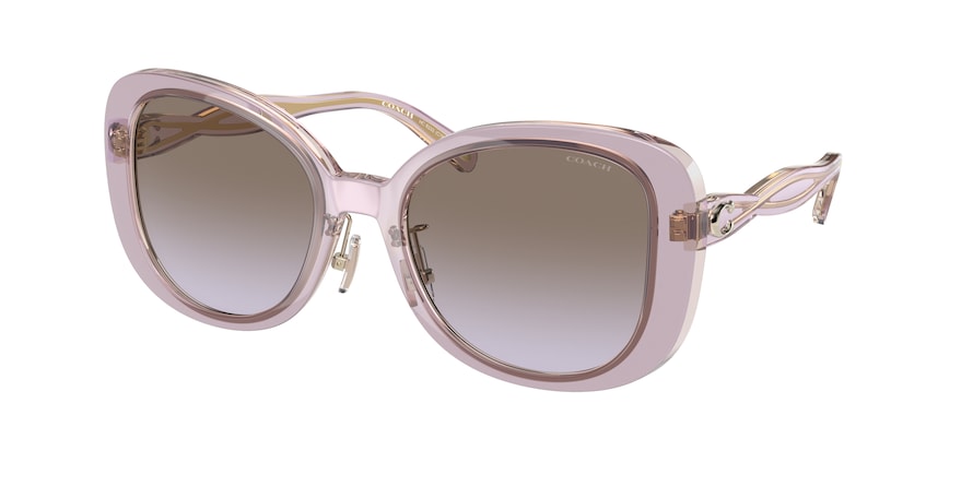 Coach C7995 HC8333 Square Sunglasses  56794Q-TRANSPARENT LILAC 53-20-140 - Color Map violet