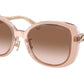 Coach C7995 HC8333 Square Sunglasses  568013-TRANSPARENT BLUSH 53-20-140 - Color Map pink