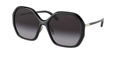 Coach C9204 HC8343 Irregular Sunglasses  50028G-BLACK 57-18-145 - Color Map black