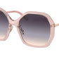 Coach C9204 HC8343 Irregular Sunglasses  5552U7-TRANSPARENT PINK 57-18-145 - Color Map pink