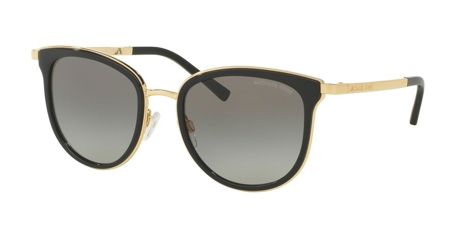 Michael Kors ADRIANNA I MK1010 Square Sunglasses  110011-BLACK/GOLD 54-20-135 - Color Map black