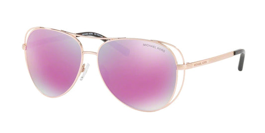 Michael Kors LAI MK1024 Pilot Sunglasses  11944X-ROSE GOLD 58-13-135 - Color Map pink