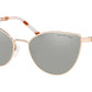 Michael Kors ARROWHEAD MK1052 Cat Eye Sunglasses  11086G-ROSE GOLD 57-18-140 - Color Map pink