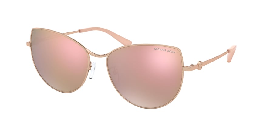 Michael Kors LA PAZ MK1062 Cat Eye Sunglasses  1108M5-ROSE GOLD 58-16-140 - Color Map pink