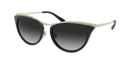 Michael Kors AZUR MK1065 Cat Eye Sunglasses  10148G-LIGHT GOLD/BLACK 54-18-140 - Color Map black