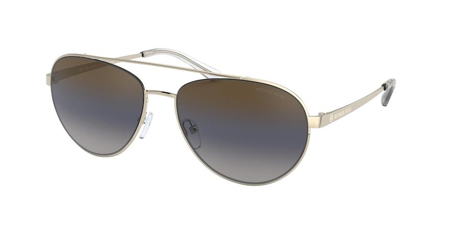 Michael Kors AVENTURA MK1071 Pilot Sunglasses  1014I1-LIGHT GOLD 59-16-140 - Color Map gold