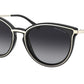 Michael Kors BRISBANE MK1077 Round Sunglasses  1014T3-LIGHT GOLD/BLACK 54-19-140 - Color Map black