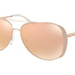 Michael Kors CHELSEA GLAM MK1082 Pilot Sunglasses  1108R1-ROSE GOLD 58-13-140 - Color Map pink