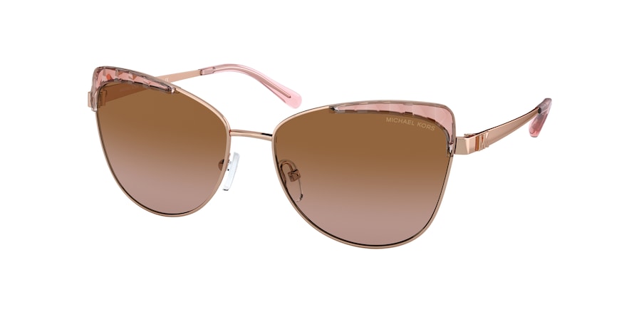 Michael Kors SAN LEONE MK1084 Cat Eye Sunglasses  110813-ROSE GOLD 56-16-140 - Color Map pink