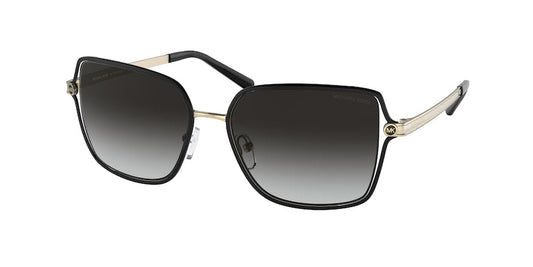 Michael Kors CANCUN MK1087 Square Sunglasses  10058G-MATTE BLACK 56-17-140 - Color Map black