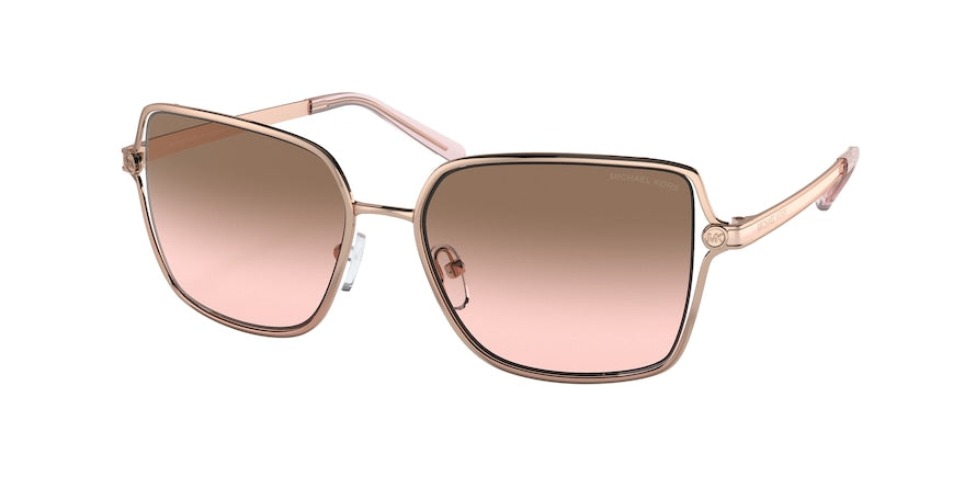 Michael Kors CANCUN MK1087 Square Sunglasses  110811-SHINY ROSE GOLD 56-17-140 - Color Map pink