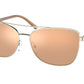 Michael Kors STRATTON MK1096 Pilot Sunglasses  1014R1-LIGHT GOLD 59-15-140 - Color Map gold