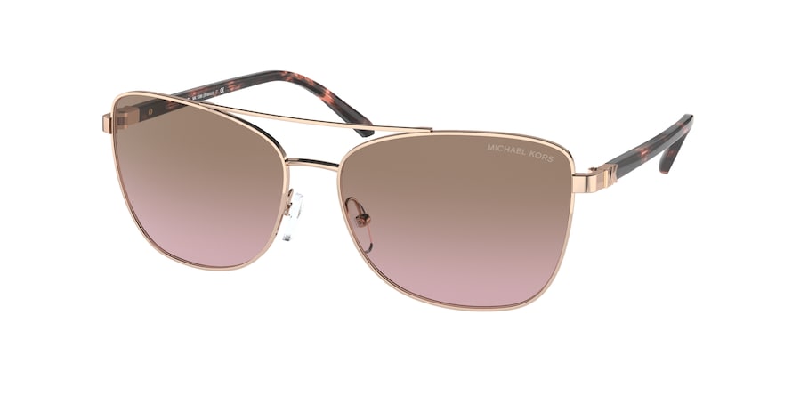 Michael Kors STRATTON MK1096 Pilot Sunglasses  110814-ROSE GOLD 59-15-140 - Color Map pink