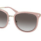 Michael Kors ADRIANNA BRIGHT MK1099B Round Sunglasses  30198G-PINK SOLID 54-19-140 - Color Map pink