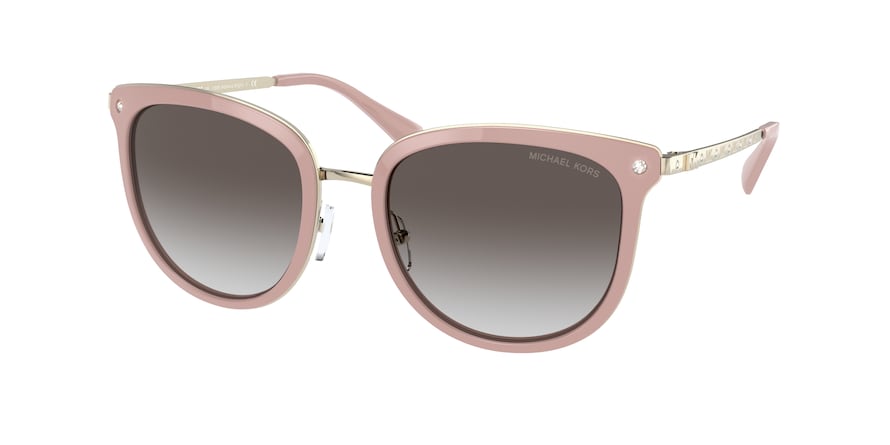 Michael Kors ADRIANNA BRIGHT MK1099B Round Sunglasses  30198G-PINK SOLID 54-19-140 - Color Map pink
