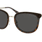 Michael Kors ADRIANNA BRIGHT MK1099B Round Sunglasses  390387-SIGNATURE PVC/DARK TORTOISE 54-19-140 - Color Map brown