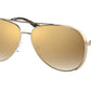 Michael Kors CHELSEA BRIGHT MK1101B Pilot Sunglasses  1014GO-LIGHT GOLD 60-13-140 - Color Map gold