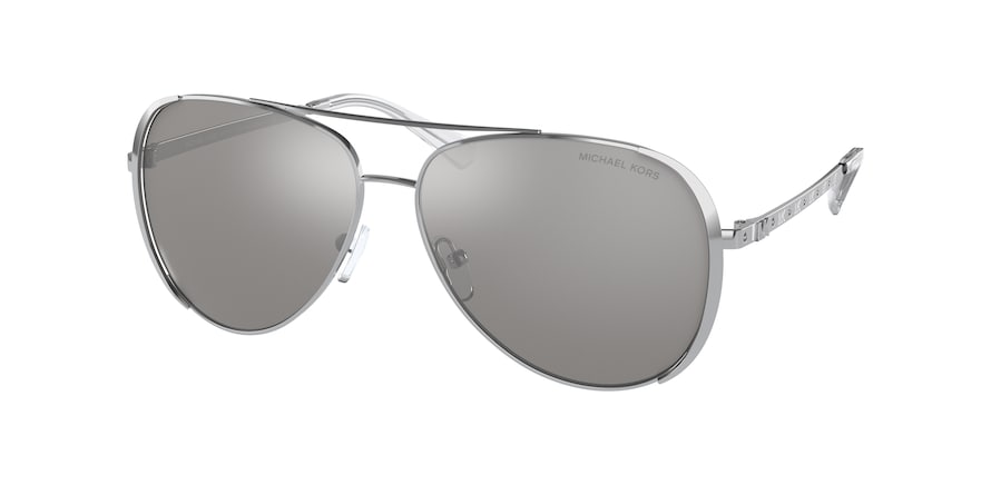 Michael Kors CHELSEA BRIGHT MK1101B Pilot Sunglasses  11536G-SILVER 60-13-140 - Color Map silver